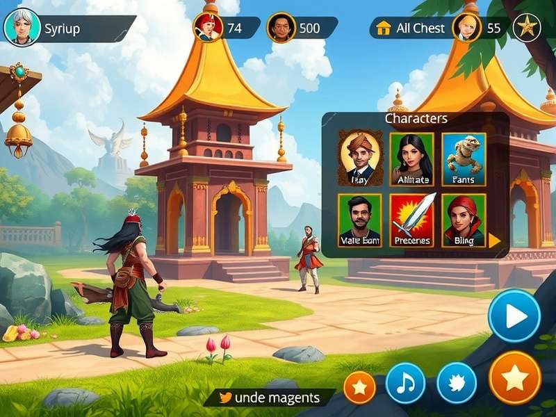 Coriander Legends character selection screen with multiple hero options